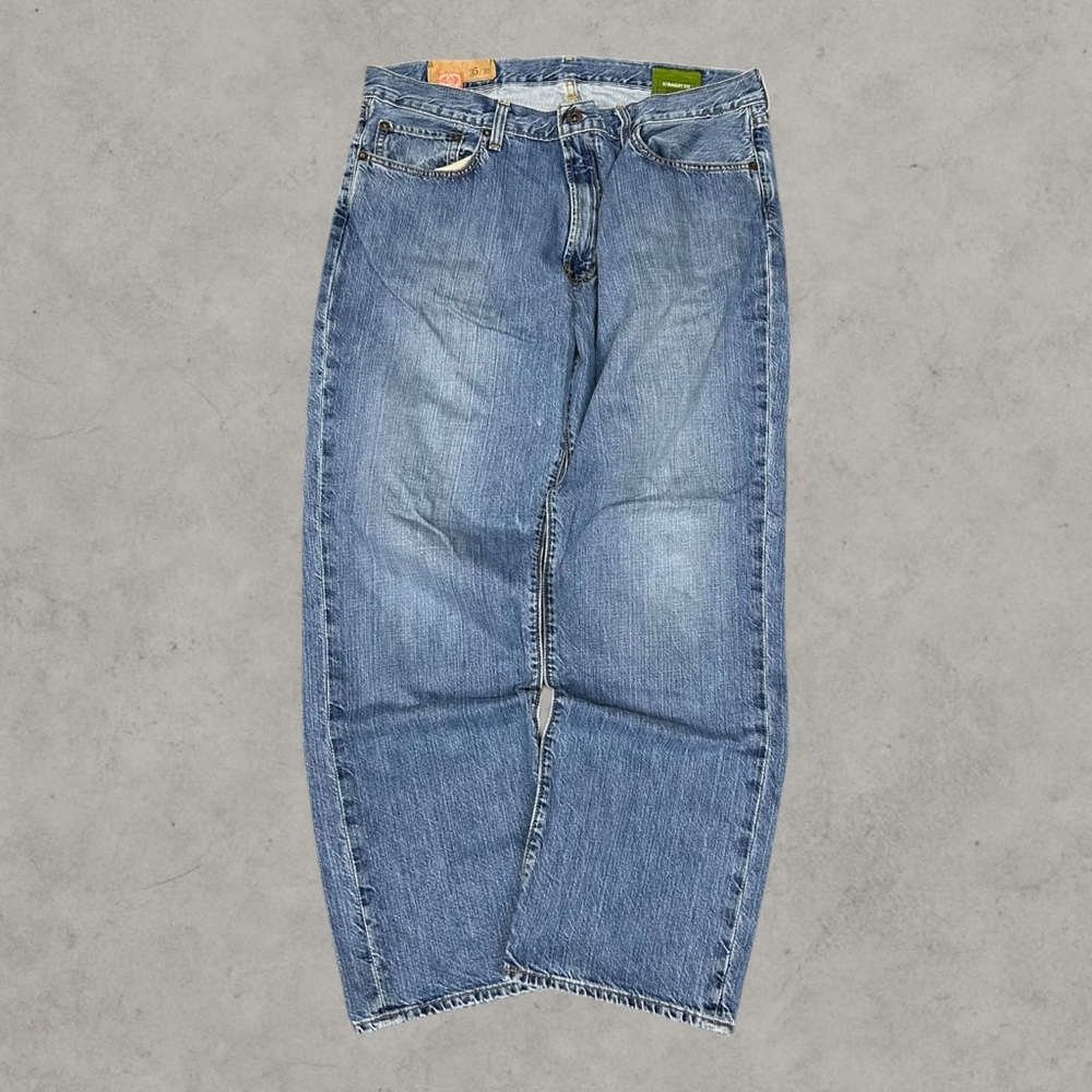 Gap Jeans Mens 35x30 Blue Y2K Baggy Loose Wide-Leg Grunge Skater Workwear Casual
